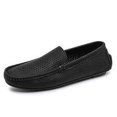 Introducing the AlliLux Leather Slip-On Loafers, where elegance meets comfort. Crafted with high-quality Leather material, these loafers make a statement with their sophisticated pointed toe shape and easy slip-on closure. The durable rubber outsole provides excellent traction. Elevate your style game with the AlliLux Slip-On Loafers - a must-have addition to your footwear collection. Shop now and step into sophistication. Date Shoes, Mens Business Shoes, Mens Slip On Shoes, Casual Leather Shoes, Popular Shoes, Men's Loafers, Business Shoes, Casual Loafers, Driving Shoes