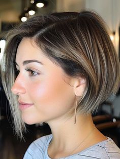 #ShortHairstyleWomen #ShortHairStyles #ShortHairWithLayers #ShortHair #ShortHairCuts #ShortHairWithBangs #ShortHairUpdo #ShortHairOlderWomen #ShortHairHairstyles #ShortHairIdeas #ShortHaircutsForWomen #ShortHairAesthetic #ShortHairAndBangs #ShortHairAsian Stacked Bob Hairstyles, Hair Affair, Haircut And Color, Bob Haircut, Short Bob Hairstyles, Hair Today, Bob Hairstyle