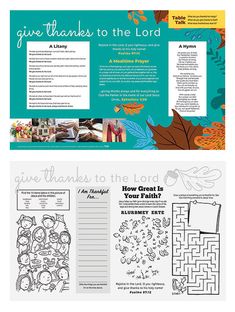 the back and front pages of an adult coloring book, with text that reads give thanks to the lord