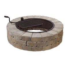 an outdoor fire pit is shown on a white background