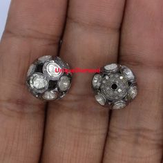 Natural polki & natural Diamond ball beads / spacers design, 925 sterling silver handmade jewelry diamond jewelry Polki diamond beads, About item:- Gross Weight: 3.000 gram,  Diamond weight : 0.40 carat, polki weight: 1.50 carat, Item size :  14 mm Round, Gemstone: Natural Genuine diamond. More Gemstone : natural polki. Silver: Solid 925 Sterling silver Plating: Black oxidized Listing is For One (1) product and (1) quantity These items are handmade. All are designed and handmade by me and team w Fusion Style Jewelry With Silver Beads, Handmade Fusion Style Diamond Jewelry, Handmade Fusion Diamond Jewelry, Traditional Sterling Silver Jewelry With Spacer Beads, Round Silver Beads Jewelry For Anniversary, Anniversary Jewelry With Round Silver Beads, Silver Fusion Jewelry With Single Cut Diamonds, Silver Rondelle Gemstone Beads Jewelry, Diamond Ball