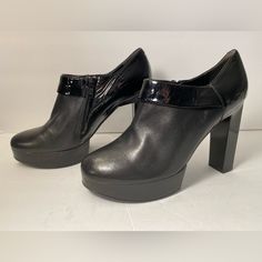 100% Authentic Guarantee Us Size 7.5 B Heel 4.5” Platform 1.25” Width 3” Insole 10” Color : Black Pre-Owned, In Good Condition . Some Scratches On Upper , Platform And Heels No Box , No Dust Bag Please See All Pictures High Heel Booties With Padded Heel, Office High Heel Platform Boots, Formal Almond Toe Heeled Boots With 4-inch Heel, Platform High Heel Booties Medium Width, Black Leather Platform Boots With 4-inch Heel, Office Heeled Boots With 4-inch Heel And Almond Toe, Leather Platform Boots With 4-inch Heel, Medium Width Heeled Boots With Deep Heel Cup, High Heel Boots With 4-inch Heel For Work