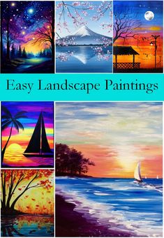 easy landscape paintings for beginners