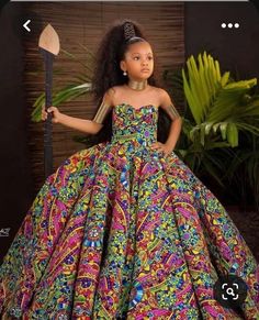 Wouldn't you just love to see your baby girl in this ball dress, looking so breath taking.,. This beautiful dress will make your princess so stunning... This dress is made with a 100% Ankara cotton print. Fit for all event... Our dress is made to order and can be customized for you..You can also request for a change of fabric as we have alot of options available. Feel free to chat us if you have questions concerning our beautiful dress. Thank you for visiting our store! Ankara Styles For Teenage Girl, Children Ankara Gowns, Princess Dress Long, Ankara Styles For Kids, Birthday 10, Daughter Outfits, Girls Ball Gown, African Princess