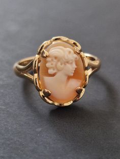 Beautiful Cameo Ring in Gold Filled, in Excellent condition considering with it's age. Please refer to the photos! PLEASE be aware that the items in my shop are antique/vintage or preloved. The age and history always leaves (little) traces. Head size of ring: 16.4mm x 12.9mm Cameo size: 10mm x 14mm Weight: 3.56g Size: FR 57/ 8 US Shipments are monitored by LA Poste. You can track the shipment -By registered letter -Colissimo If you have any further questions regarding the items. Please do not he Vintage Rings Antiques, Cameo Ring, Vintage Cameo, Antique Rings, The Age, Rings Statement, Antique Vintage, Vintage Rings, Statement Rings