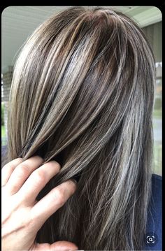 25 Stunning Ways To Do Grey Blending Brown Hair Pictures, Hair Shapes, Silver Hair Highlights, Gray Hairstyles, Going Grey