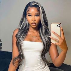 Category:Human Hair Lace Wig; Gender:wigs for black women; Wig Type:Natural Wigs; Occasion:Party  Evening,Vacation,Daily Wear; Age Group:Adults; Color Shade:Black,Dark Gray; Density:180%,150%; Origin of Hair Donors:Brazilian Hair; Hair Material:Human Hair; Cap Construction:13x4 Lace Front,4x4 Lace Front; Texture:Straight; Length:Long; Features:Pre-Plucked,Glueless,with Baby Hair; Listing Date:05/16/2022; Cap Circumference:; Front to Back:; Nape of Neck:; Side to Side Across Forehead:; Side to Si Color Human Hair Wigs, Straight Hair Highlights, Hair Color Blonde Highlights, Platinum Blonde Highlights, Human Hair Wigs Blonde, Black Hair With Highlights, Hair Cute, Straight Lace Front Wigs, Hair Color Highlights