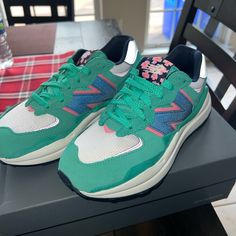 Reposhing This Item I Purchased From @Summerperrine. Loved It, But Ready To Rotate For Something New. Questions? Leave A Comment Below! Green Cushioned Sneakers For Spring, Teal Green Color, New Balance Shoes, Blue Teal, Teal Green, Shoe Brands, Womens Shoes Sneakers, New Balance, Blue Green