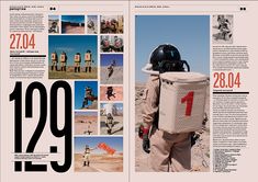 an article in the magazine shows images of people wearing spacesuits