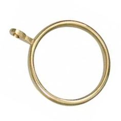 a gold colored metal ring on a white background