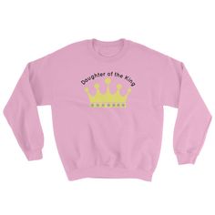 Daughter of the King Sweatshirt from Captiv8 Gear #christianclothing #christiangear #getcaptiv8d #keepgodinyourheart Daughter Of The King, Daughters Of The King, Weekend Wear