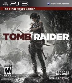 the cover art for tomb raider, with two men standing in front of a ship