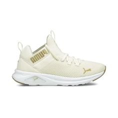 Buy PUMA Enzo 2 Uncaged in Marshmallow & Gold online with free Australian shipping. Afterpay, Zip Pay & Laybuy available Puma Outfit, Vinyl Bag, Puma Cat, Cat Logo, Low Boots, Wallet Gifts, Clean Shoes, Adidas Tubular Defiant, Shop Clothing