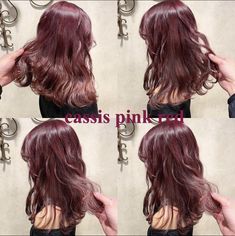 Grape Red Hair Color, Grape Hair Color, Grape Hair, Cherry Brown Hair, Different Hair Cut, Wine Hair, Hair Color Streaks, Color Pallete