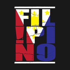 the words fiji and philippines are painted in different colors, including red, white, and blue