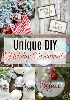 unique diy holiday ornaments with text overlay