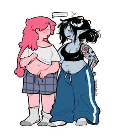 Adveture Time, Marceline And Bubblegum, Adventure Time Cartoon, Arte 8 Bits, Jake The Dogs, Adventure Time Art, Cute Art Styles, Sketchbook Art Inspiration, Funky Art