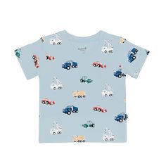 This essential tee is a staple for every toddler wardrobe. A V-neckline adds casual style to any outfit, while the stretchy, breathable material keeps little ones cool all day on the playground. Buttery soft to the touch, this tee is extra gentle even on the most sensitive skin. Match it to the Women's Relaxed Fit V-Neck for the perfect Mommy & Me outfits! 97% Rayon made from Bamboo, 3% Spandex V neckline Relaxed fit Playful Crew Neck Tops For Playdate, Graphic Tee With Cartoon Print For Playtime, Cotton Short Sleeve T-shirt For Playdate, Short Sleeve Tops With Cartoon Print For Playwear, Playful Summer T-shirt For Playdate, Cotton Graphic Print Top For Playdate, Casual Tops With Graphic Print For Playdate, Cute Short Sleeve Tops For Playdate, Playful Tops For Everyday Summer