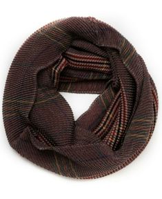 Super-chic with a classic plaid design, wrap yourself into this infinity scarf by Vince Camuto. Dimensions: 36" x 18"; one size Polyester Hand wash Imported Sheer Scarf, Plaid Blanket Scarf, Striped Blankets, Plaid Design, Plaid Print, Scarf Print, Red Plaid, Scarf Styles, Infinity Scarf