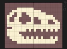 an image of a cross stitch pattern that looks like a monster's head with teeth