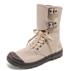 Category:Boots; Upper Materials:Canvas; Embellishment:Splicing; Season:Winter,Fall; Gender:Men's; Activity:Walking; Toe Shape:Round Toe; Style:Vintage,Classic; Boot Shaft:Booties / Ankle Boots; Outsole Materials:Rubber; Occasion:Daily; Closure Type:Lace-up; Pattern:Solid Colored; Listing Date:10/23/2023; 2023 Trends:Biker boots,Motorcycle Boots,Retro; Foot Length:null; Foot Width:null; Size chart date source:Provided by Supplier. Boots Biker, Mens Boots Online, Black Army, Booties Ankle Boots, Men’s Boots, 2023 Trends, Fall Winter 2024, Blue Khakis, Biker Boots