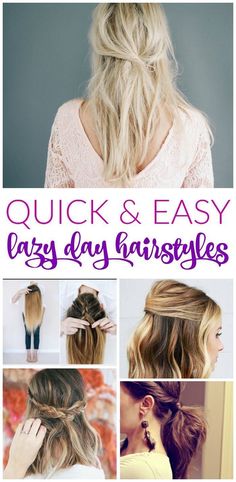 Hairstyles Lazy, Easy Lazy Hairstyles, Lazy Day Hairstyles, Day Hairstyles, Easy Everyday Hairstyles, Lazy Hairstyles, Up Dos, Diet Vegetarian, Hairstyles For Long Hair