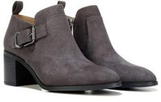 Franco Sarto Women's Hallee Ankle Boot, Have good style days in the Hallee Ankle Boot from Franco Sarto. Suede upper in an ankle boot style with a round toe Side zipper entry Buckle strap for added interest Soft lining with comfort footbed Durable traction outsole 2 and 1/2 inch block heel Good Style, Boot Style