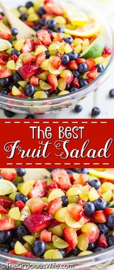 the best fruit salad is made with fresh berries, kiwis and strawberries