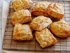 some biscuits are cooling on a wire rack