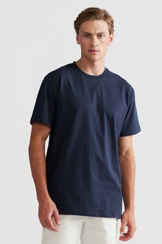 Introducing your new wardrobe staple, the Henderson T-Shirt. A versatile, 100% cotton Tee that pairs effortlessly with any outfit. Crafted in a relaxed fit, designed for everyday wear. 100% Mid weight cotton Navy garment wash Ribbed neckline Designed in Australia. Made in China Classic Relaxed Fit T-shirt For Loungewear, Classic Crew Neck T-shirt For Loungewear, Basic Relaxed Fit Pima Cotton T-shirt, Simple Relaxed Fit T-shirt For Loungewear, Relaxed Soft-washed T-shirt For Casual Gatherings, Simple Organic Cotton Tops With Relaxed Fit, Basic T-shirt For Casual Gatherings, Basic T-shirt With Relaxed Fit For Casual Gatherings, Relaxed Soft-washed Cotton Tops