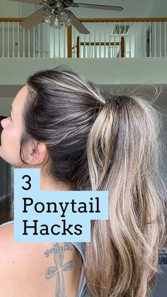 How To Keep Ponytail High, How To Make Ponytail Ponies, Ponytail For Heavy Hair, How To Get Volume In Ponytail, How To Style Long Hair Ponytail, Easy Pullback Hairstyles Simple, How To Make A Pony Tail Look Cute Simple, How To Do A Messy High Ponytail, Cute Ponytail For Long Hair