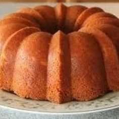 a bundt cake sitting on top of a white plate