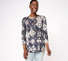 This printed mesh top makes an oh-so pretty pick-up for your casual days (and we love the versatility of the 3/4-length sleeves!). From LOGO by Lori Goldstein®. Lori Goldstein, For Today, The 3, Mesh Top, Length Sleeve, Top Brands, Pick Up, Mesh, Tops & Tees