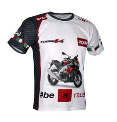 Aprilia t-shirt Camiseta Maglietta RSV4 Tuono Caponord SR Dorsoduro Shiver Moto | eBay White Moto Crew Neck T-shirt, White Short Sleeve Top For Biker Events, White Moto Top With Graphic Print, White Biker Tops For Biker Events, White Biker Style Tops For Biker Events, White Moto Crew Neck Top, White Moto Style Short Sleeve T-shirt, White Short Sleeve Moto T-shirt, White Short-sleeved Moto T-shirt