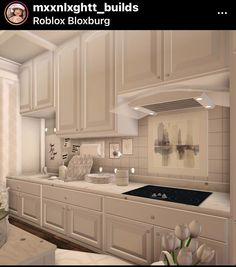 kitchen ideas bloxburg aesthetic small Cute Bloxburg Houses Inside, Boujee Bloxburg House, Blocksburg Kitchen Ideas Aesthetic, Bloxburg House Ideas Driveway, Roblox Roville Kitchen Ideas, Realistic Blocksburg Kitchen, Bloxburg Aesthetic Kitchen Ideas, How To Make A Kitchen Island Bloxburg, Cute Bloxburg Kitchens Aesthetic