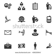 business and finance icons set on white background