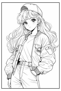 Manga Girls, Anime Model, 얼굴 그리기, Free Adult Coloring Pages, Coloring Pages For Girls, Drawing Websites, Cool Coloring Pages