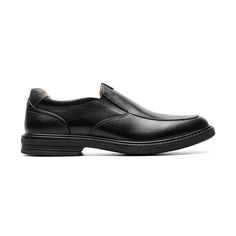 Men's Florsheim Norwalk Moc Toe Slip On - Black The classic upper of the Florsheim Norwalk Moc Toe Slip On is complemented by its modern silhouette and comfort technology. This versatile shoe is designed to be worn with everything from a sport coat and dress chinos to a t-shirt and your favorite jeans.Leather sourced from a tannery with a Gold or Silver rating for environmental responsibility by the independent auditing group, the Leather Working Group. DETAILS: Smooth leather upper Soft, comfor Black Slip-resistant Slip-ons For Business, Business Moc Toe Slip-ons With Slip-resistant Sole, Business Slip-resistant Moc Toe Slip-ons, Slip-resistant Moc Toe Slip-ons For Business, Classic Black Walking Shoes For Business, Classic Black Slip-resistant Loafers, Classic Slip-resistant Moc Toe Slip-ons, Formal Black Walking Shoes, Coat And Dress