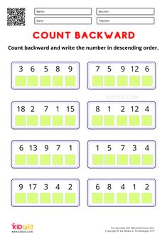 the printable worksheet for counting numbers to 10, including one digit number