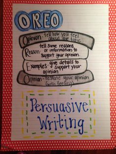 a poster with writing on it that says persuusive writing and an orfeo