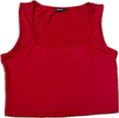 Casual Red Tank Crop Top, Red Casual Sleeveless Crop Top, Red Sleeveless Casual Crop Top, Casual Red Sleeveless Crop Top, Red Tank Crop Top For Spring, Red Crop Top Tank Top, Casual Red Crop Top Tank, Casual Red Crop Top Tank Top, Red Tank Crop Top