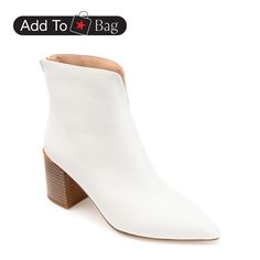 in stock Block Heel Shoes, Journee Collection, Shoes Booties, Street Chic, Ivory Color, Ankle Booties, Block Heels, Heel Height, Shoes Heels