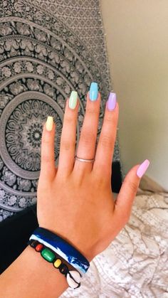 Nails For 12, Ombre Nail Design, Multicolored Nails, Unghie Sfumate, French Pedicure, Cute Spring Nails, Colorful Nails, Makeup Hacks, Spring Nail Art