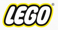 the lego logo is shown in black and yellow letters, hd png downloads