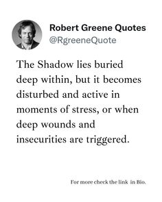 The Shadow lies buried deep within, but it becomes disturbed and active in moments of stress, or when deep wounds and insecurities are triggered. Follow @rgeenequote for more Quotes from the work of best selling author Robert Greene. #Philosophy #discipline #Wisdom #séduction #Psychology #mindset #power #robertgreene #books #quotes #rgreenequote substack.com/@rgreenequote pinterest.com/rgreenequote Crazy Mind