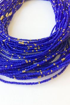 Beaded waist beads in lovely deep blue with specks of gold! Gorgeous on any skin tone! These waist beads have metallic clasps.Waist beads, Boho Jewelry, African waist beads, Belly Chain, Belly Beads**** PROPERLY MEASURE YOUR WAIST ****Place the measuring tape at the exact area you prefer to wear the waist beads.Do not tuck in your stomach when measuring for belly chain.Allow for wiggle space when measuring for breathing room.Thank you for shopping with us! Gold Waist Beads, Africa Jewelry, Waist Beads African, Belly Beads, Beads Waist, African Waist Beads, Waist Jewelry, Belly Jewelry, Waist Beads