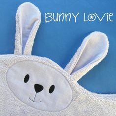 the bunny loveie is made with white fabric