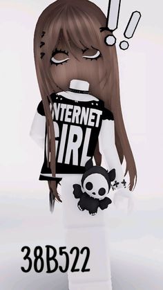 the girl is wearing a t - shirt that says internet girl with a skull on it