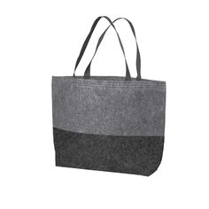 Constructed from easy-to-decorate felt this sturdy colorblock tote has riveted web handles. Available in two sizes it's a budget-friendly way to carry almost anything in style. 100% polyester felt Dimensions: 14 h x 20 w x 5 d Approx. 1 400 cubic inchesNote: Bags not intended for use by children 12 and under. Includes a California Prop 65 and social responsibility hangtag. Small Purses And Handbags, Felt Tote, Soft Leather Tote, Color Block Tote, Leather Hobo Handbags, Brown Tote Bag, Brown Tote, Port Authority, Social Responsibility