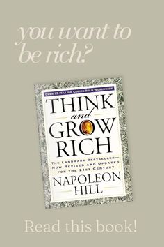 a book cover with the title think and grow rich